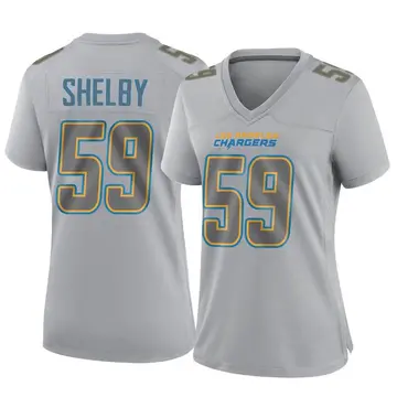 Women's Los Angeles Chargers Ty Shelby Gray Game Atmosphere Fashion Jersey By Nike