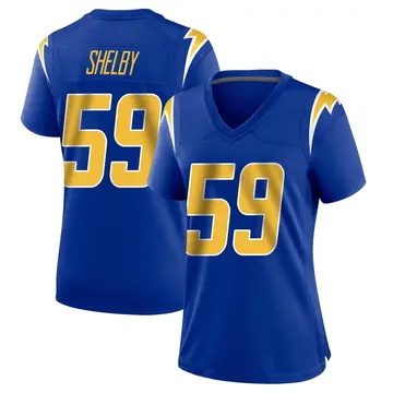 Women's Los Angeles Chargers Ty Shelby Royal Game 2nd Alternate Jersey By Nike