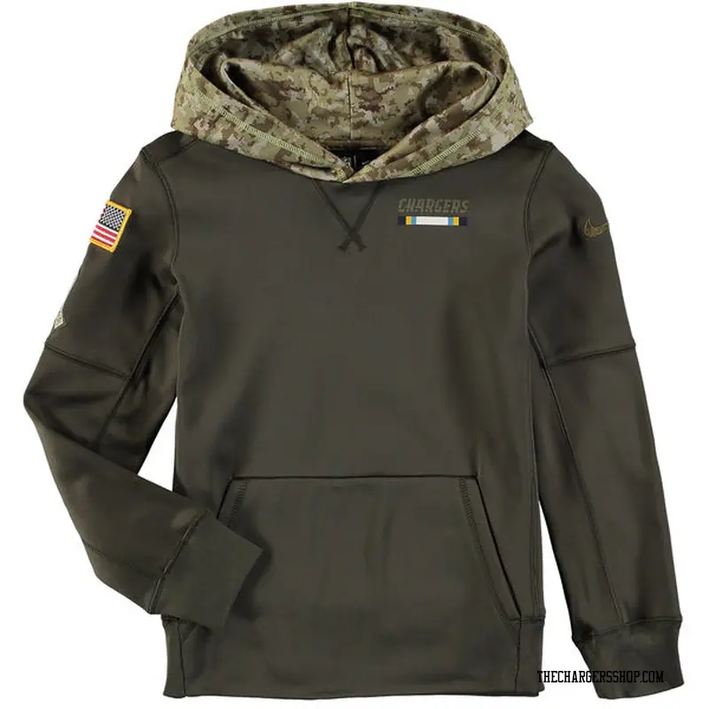 nike olive salute to service sideline therma performance pullover hoodie