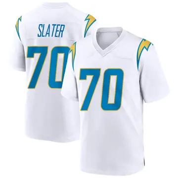 Men's Nike Rashawn Slater White Los Angeles Chargers Game Jersey