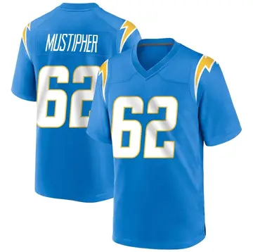 Youth Los Angeles Chargers Sam Mustipher Blue Game Powder Alternate Jersey By Nike