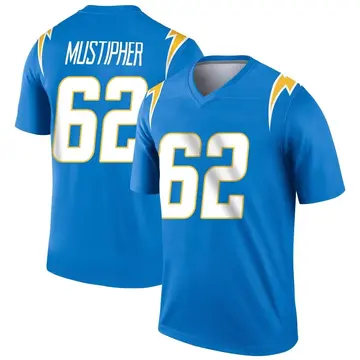 Youth Los Angeles Chargers Sam Mustipher Blue Legend Powder Jersey By Nike