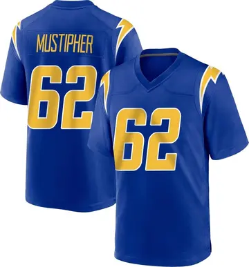 Youth Los Angeles Chargers Sam Mustipher Royal Game 2nd Alternate Jersey By Nike