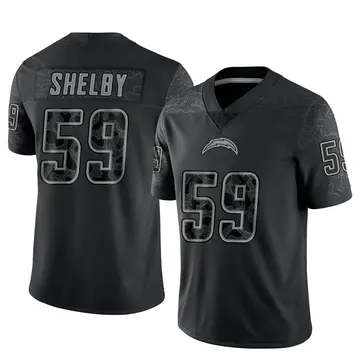 Youth Los Angeles Chargers Ty Shelby Black Limited Reflective Jersey By Nike