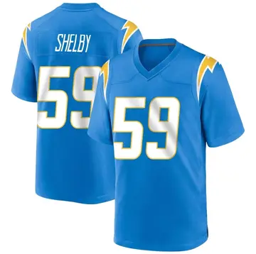 Youth Los Angeles Chargers Ty Shelby Blue Game Powder Alternate Jersey By Nike