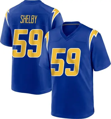 Youth Los Angeles Chargers Ty Shelby Royal Game 2nd Alternate Jersey By Nike