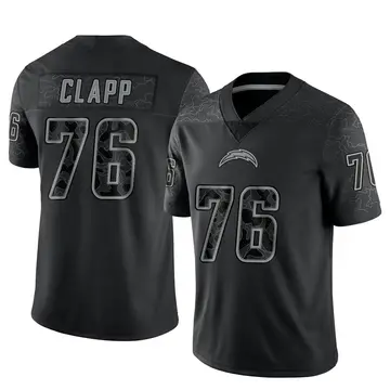 Will Clapp Los Angeles Chargers Fanatics Authentic Game-Used #76 White  Jersey vs. Las Vegas Raiders